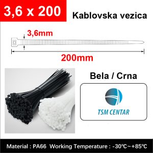 Kablovska Vezica 3,6mm x 200mm