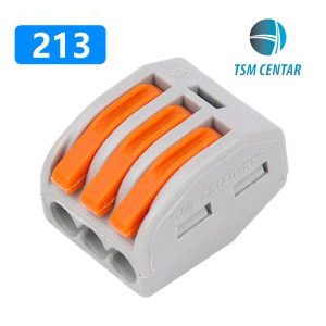 KLEMA 213 - 4.00 mm² 12AWG-28AWG Presek žice 0.08mm²~4.0mm² Nominalna Struja : 0-32A Napajanje: 0-450V